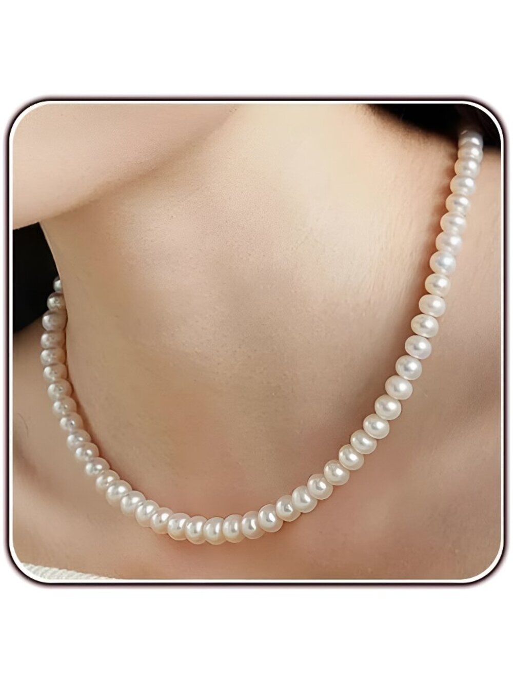 Pearl Necklace for Women Gold Plated Bridal Wedding Jewelry Trendy Cute